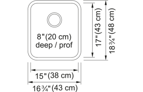 Kindred Steel Queen Undermount Series - QSUA1917/8 20 Ga Stainless Steel