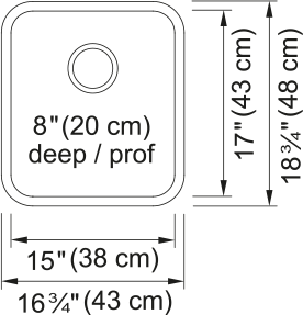 Kindred Steel Queen Undermount Series - QSUA1917/8 20 Ga Stainless Steel