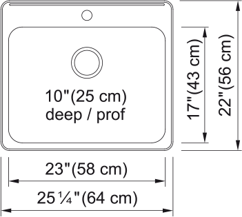KINDRED - STEEL QUEEN TM 20G SS SGL 1 HOLE - QSLA2225-10-1