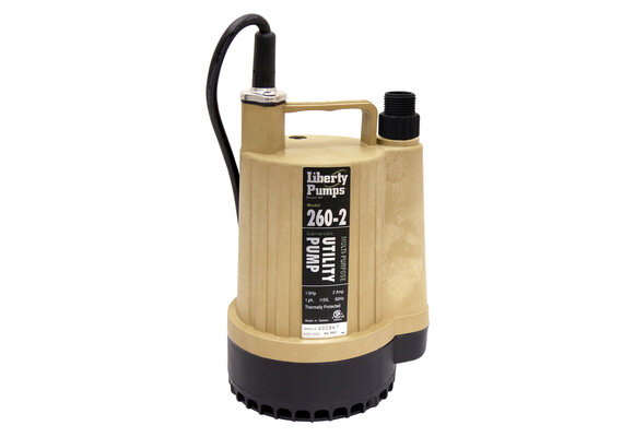 Liberty Pumps - 1/6 hp, Utility Pump, manual, 115V, garden hose connection, 10' cord - 260