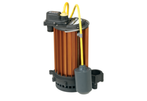 Liberty Pumps - 453 -1/2 hp, Submersible Sump Pump, poly/alum., 115V. Wide angle float with series plug, 10' cord -