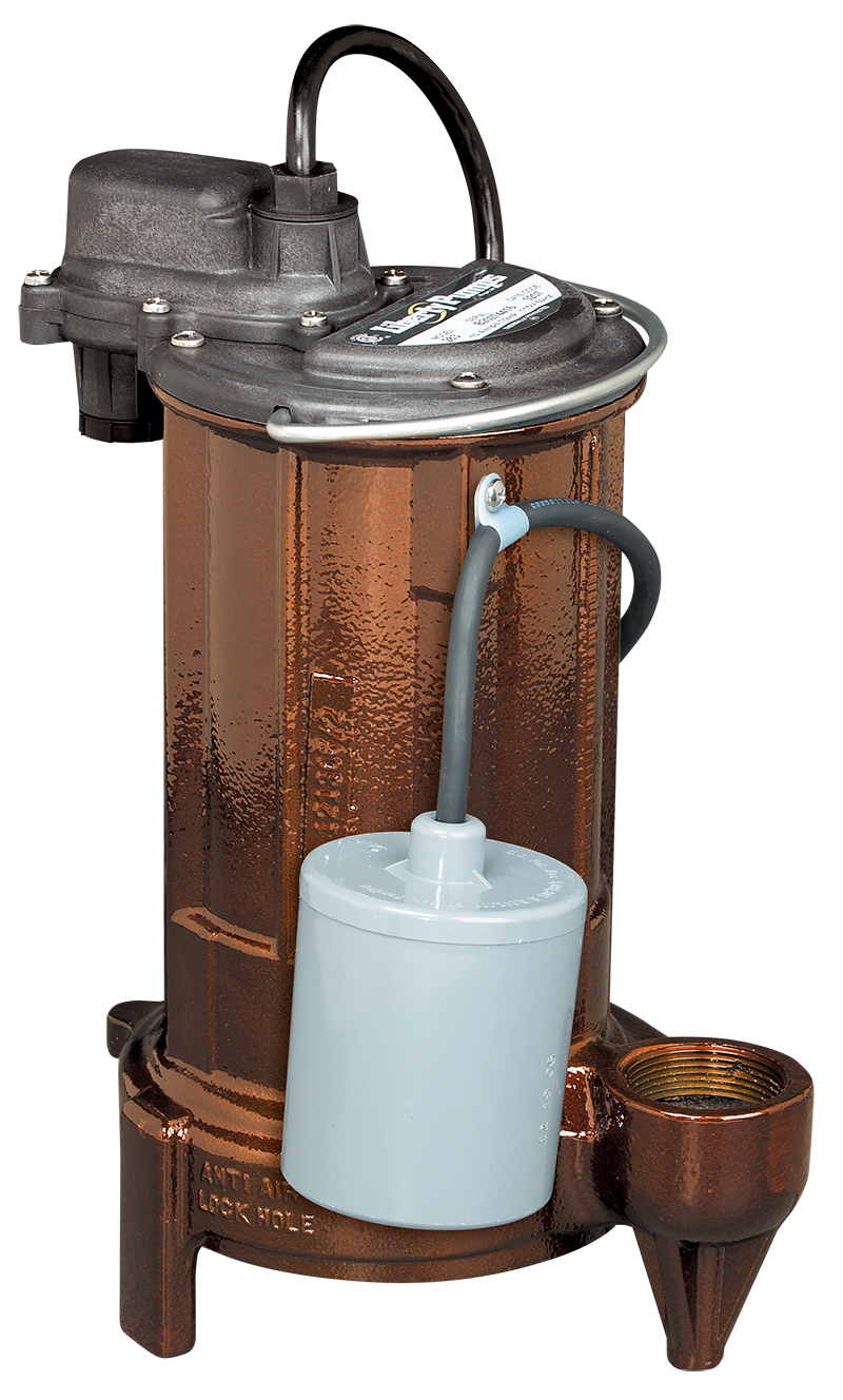 Liberty Pumps - 1/2 hp, Submersible Effluent Sump Pump, Cast iron, wide angle float with series plug, 115V - 283