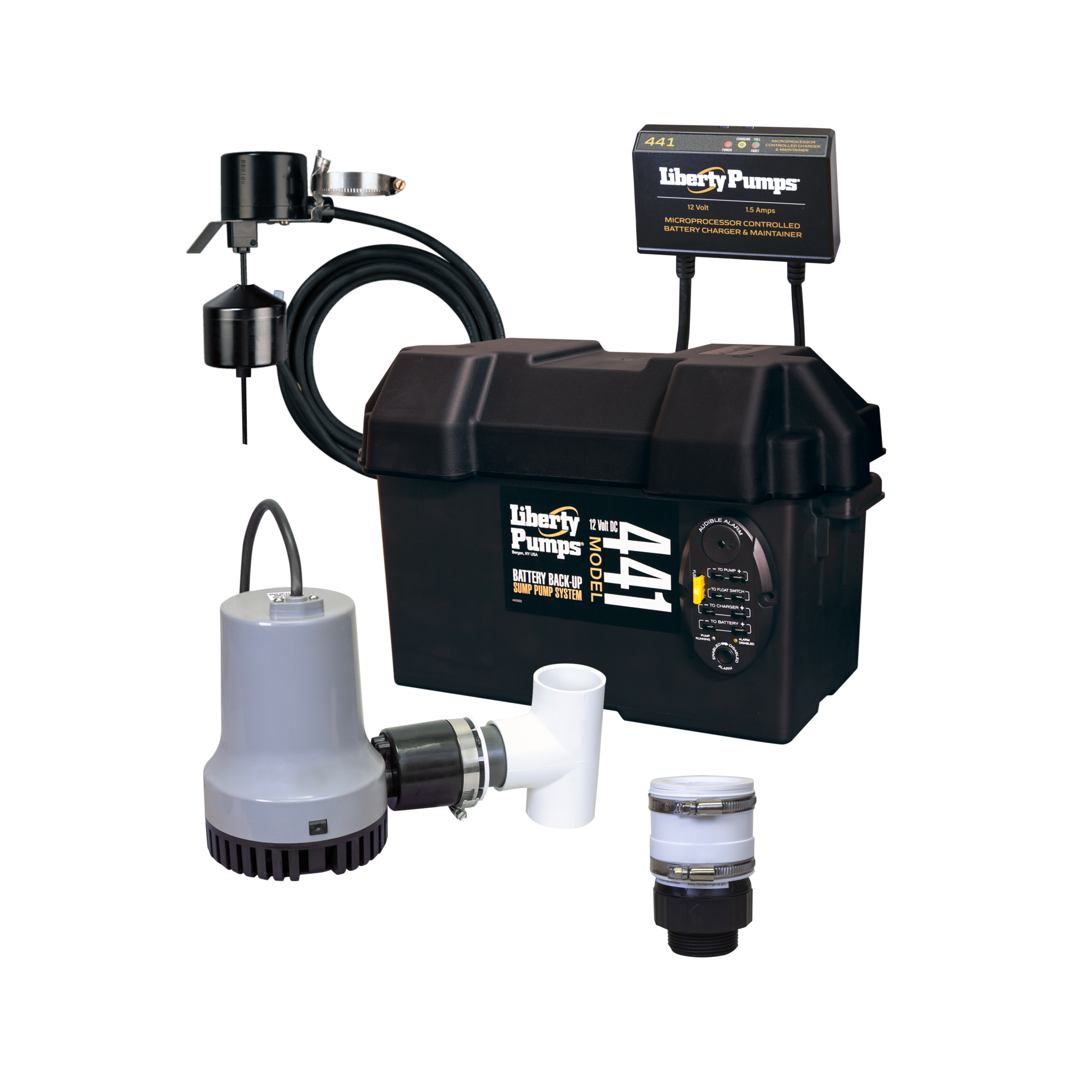 Liberty Pumps - 441 -Battery back-up emergency sump pump system, 12V, with alarm