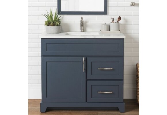 Stonewood - 18" Deep Vanity - 36" Right Drawer - Premium Series