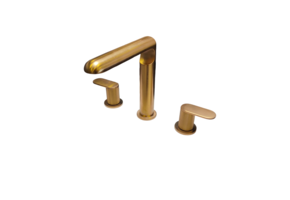 Riobel - Ciclo - Widespread Faucet - Knurled Handle - Brushed Gold