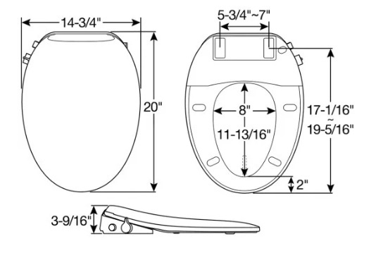 Bemis - Haven - Toilet Seat - ELG CFWC ELC PLST BIDET SEAT -