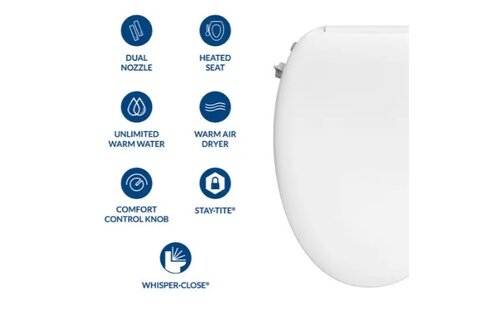 Bemis -  Haven - Toilet Seat - ELG CFWC ELC PLST BIDET SEAT -