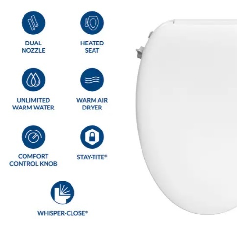 Bemis - Haven - Toilet Seat - ELG CFWC ELC PLST BIDET SEAT -