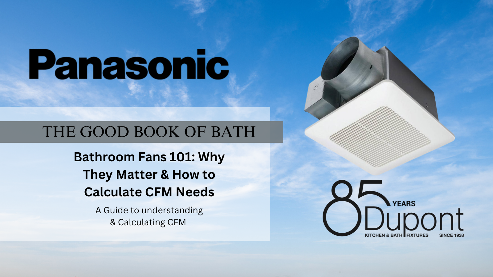 Bathroom Fans 101: Why They Matter & How to Calculate CFM Needs
