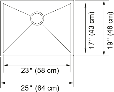 FRANKE - OUTDOOR - UM 18G 316SS SGL 30CAB 12" DEPTH -
