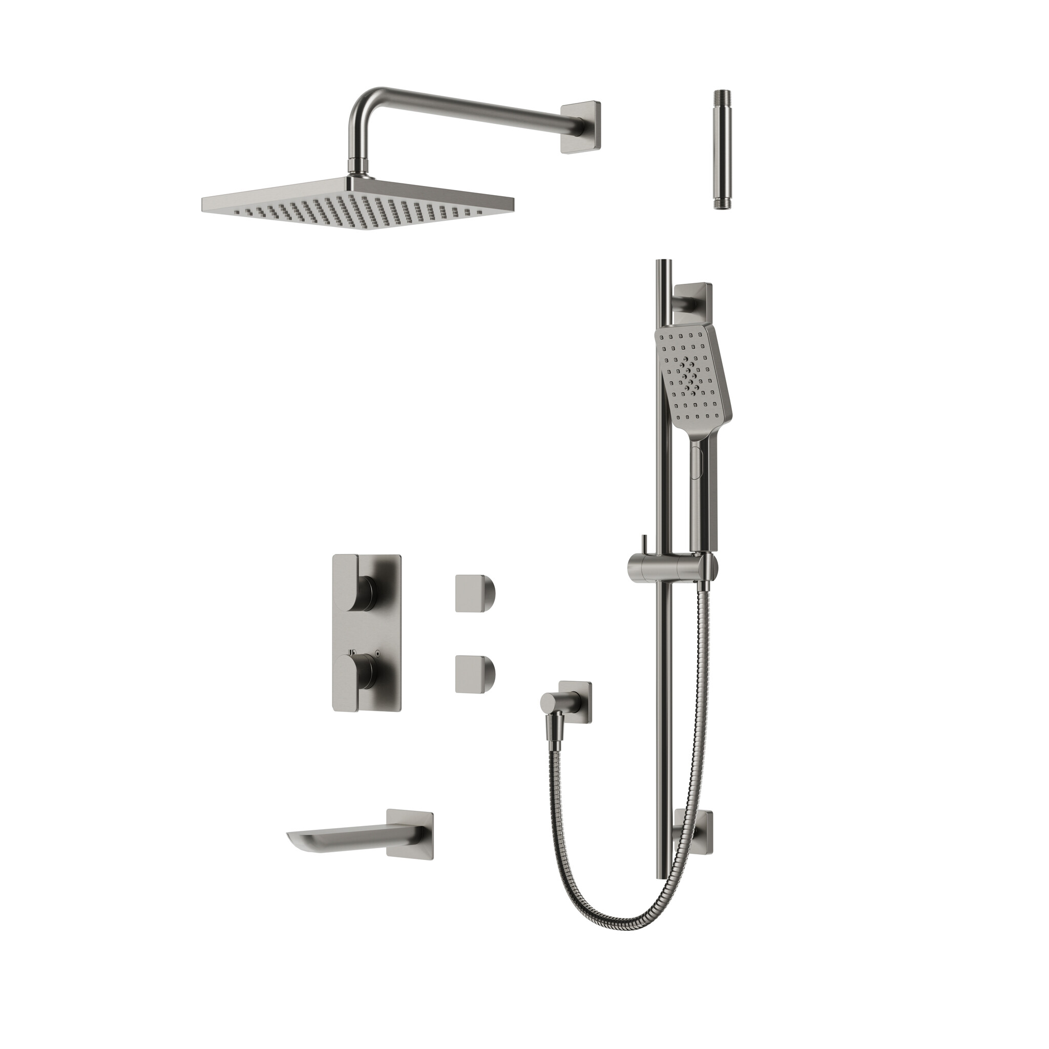 Aquabrass Xpress - UMIX - Tub Shower Kit - Square -