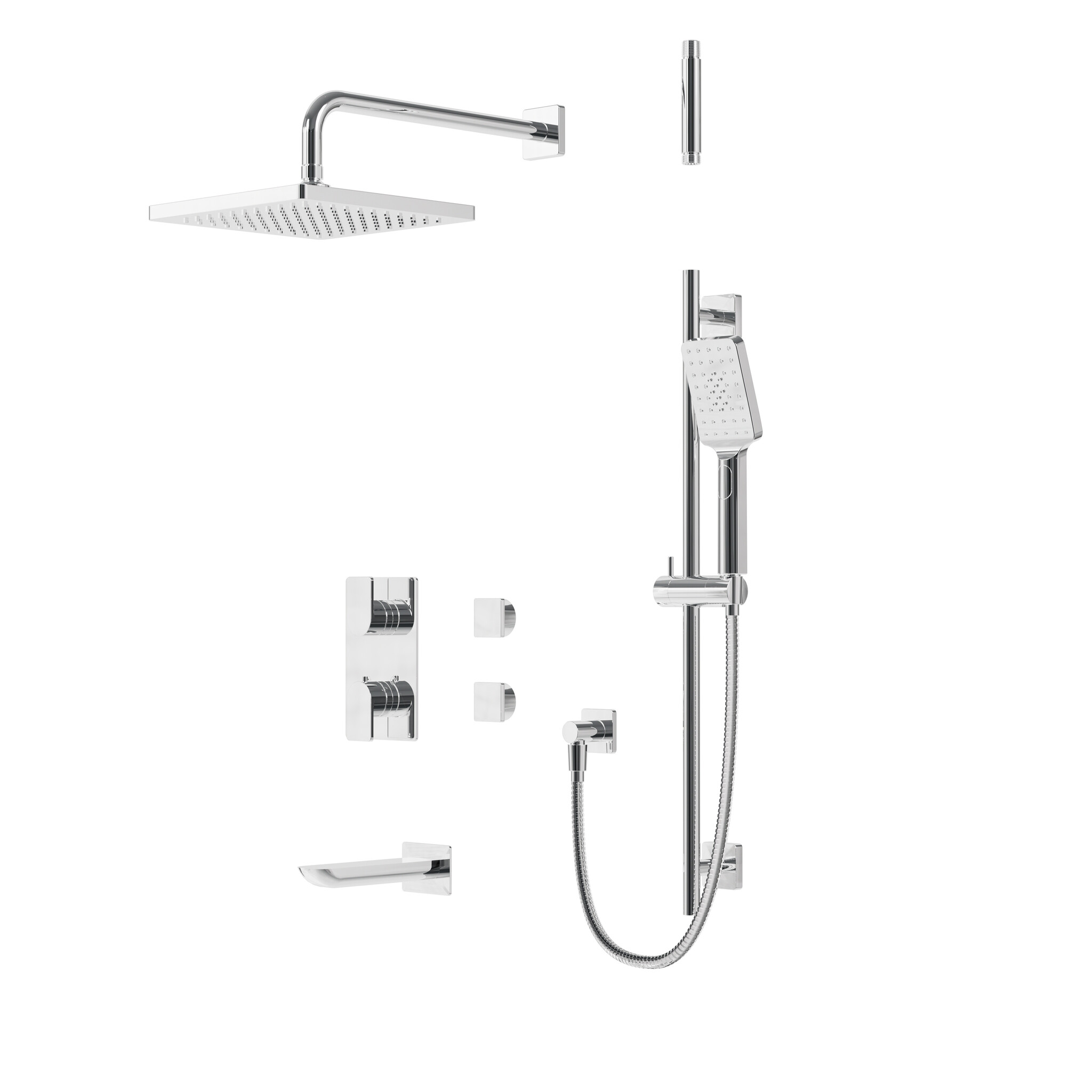 Aquabrass Xpress - UMIX - Tub Shower Kit - Square -