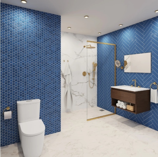 Grohe - Rainshower™ GrohTherm® 2-Handle Thermostatic Dual Function Shower Kit  - Brushed Cool Sunrise -