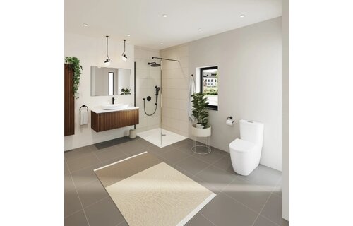 Grohe - Rainshower™ SmartControl® Thermostatic Dual Function Shower Kit  - Matte Black -