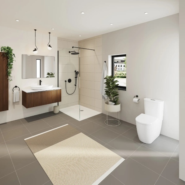 Grohe - Rainshower™ SmartControl® Thermostatic Dual Function Shower Kit  - Matte Black -