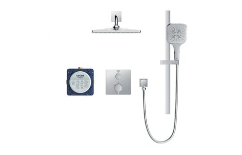 Grohe - Rainshower GrohTherm 2-Handle Thermostatic Single Function Shower Kit  - Chrome -
