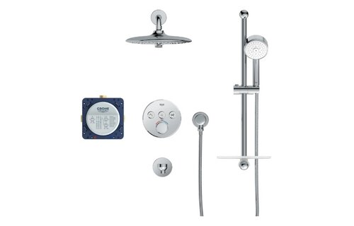 Grohe - Euphoria™ SmartControl® Thermostatic Triple Function Shower Kit - Chrome -