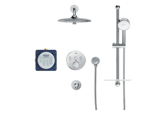 Grohe - Euphoria™ SmartControl® Thermostatic Triple Function Shower Kit - Chrome -