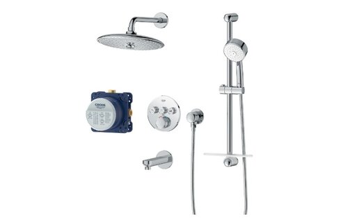 Grohe - Euphoria™ SmartControl® Thermostatic Triple Function Shower Kit - Chrome -