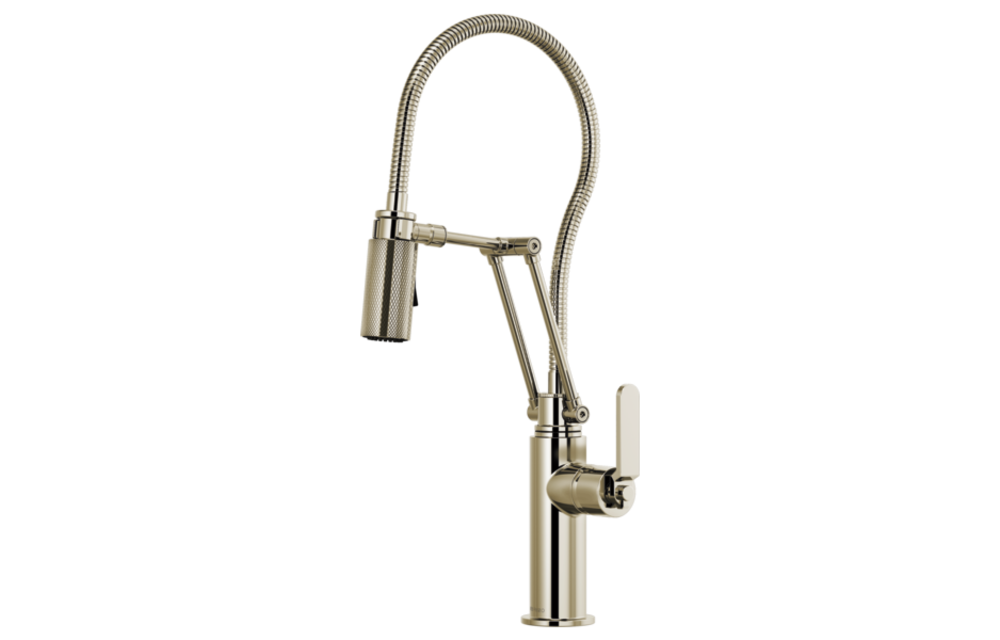Brizo - ARTICULATING FAUCET WITH INDUSTRIAL HANDLE AND FINISHED HOSE -
