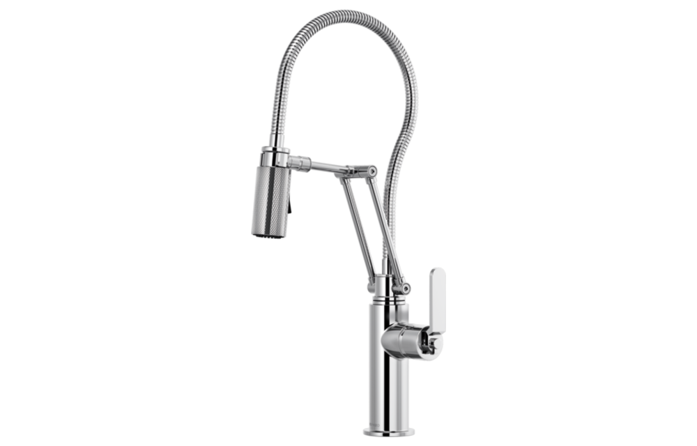 Brizo - ARTICULATING FAUCET WITH INDUSTRIAL HANDLE AND FINISHED HOSE -
