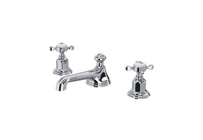 Perrin & Rowe - Edwardianâ„¢ Widespread Lavatory Faucet - Low Spout - Cross Handles