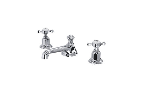 Perrin & Rowe - Edwardian™ Widespread Lavatory Faucet - Low Spout - Cross Handles