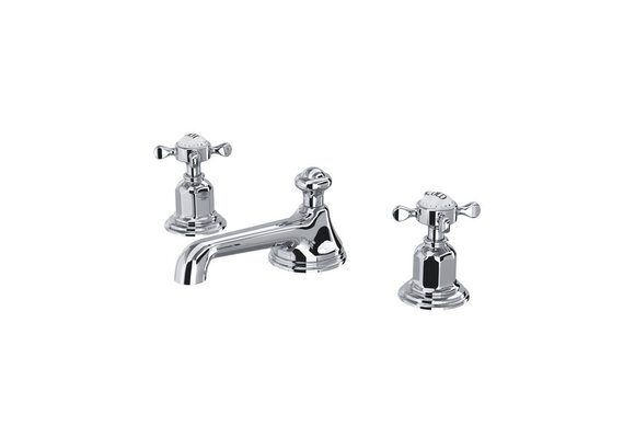 Perrin & Rowe - Edwardianâ„¢ Widespread Lavatory Faucet - Low Spout - Cross Handles