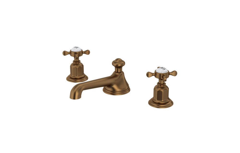 Perrin & Rowe - Edwardian™ Widespread Lavatory Faucet - Low Spout - Cross Handles
