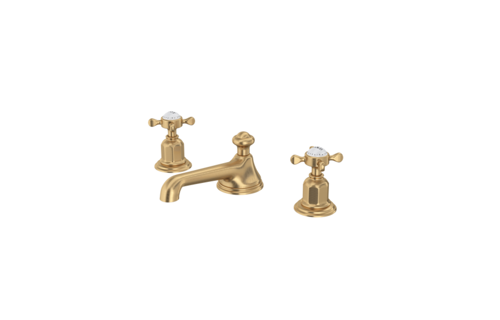 Perrin & Rowe - Edwardian™ Widespread Lavatory Faucet - Low Spout - Cross Handles