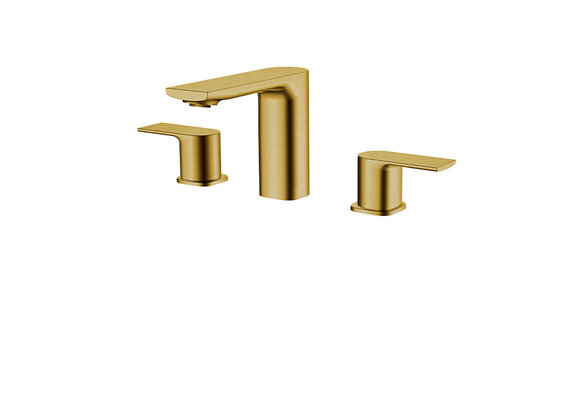 Aquabrass - 15016 TMR WIDESPREAD LAV FAUCET 8"CC - Brushed Gold - ABFB15016BGD