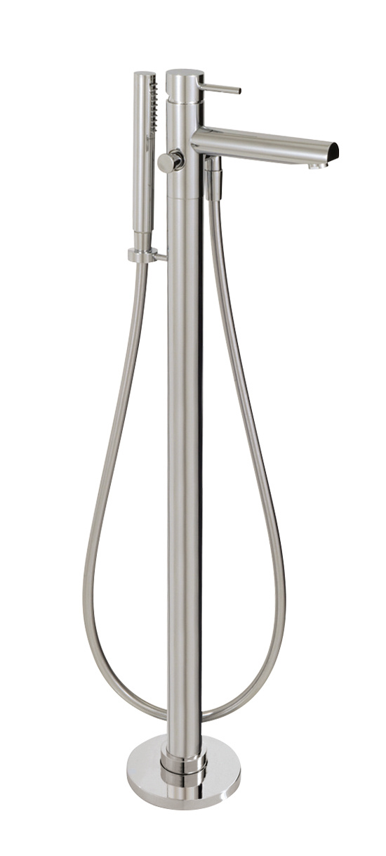 Aquabrass - Volare - Floormount Tub Filler W/Handshower