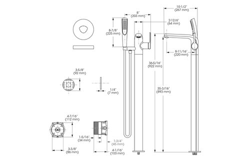 Belanger - Nobua - Bathtub faucet - Complete model