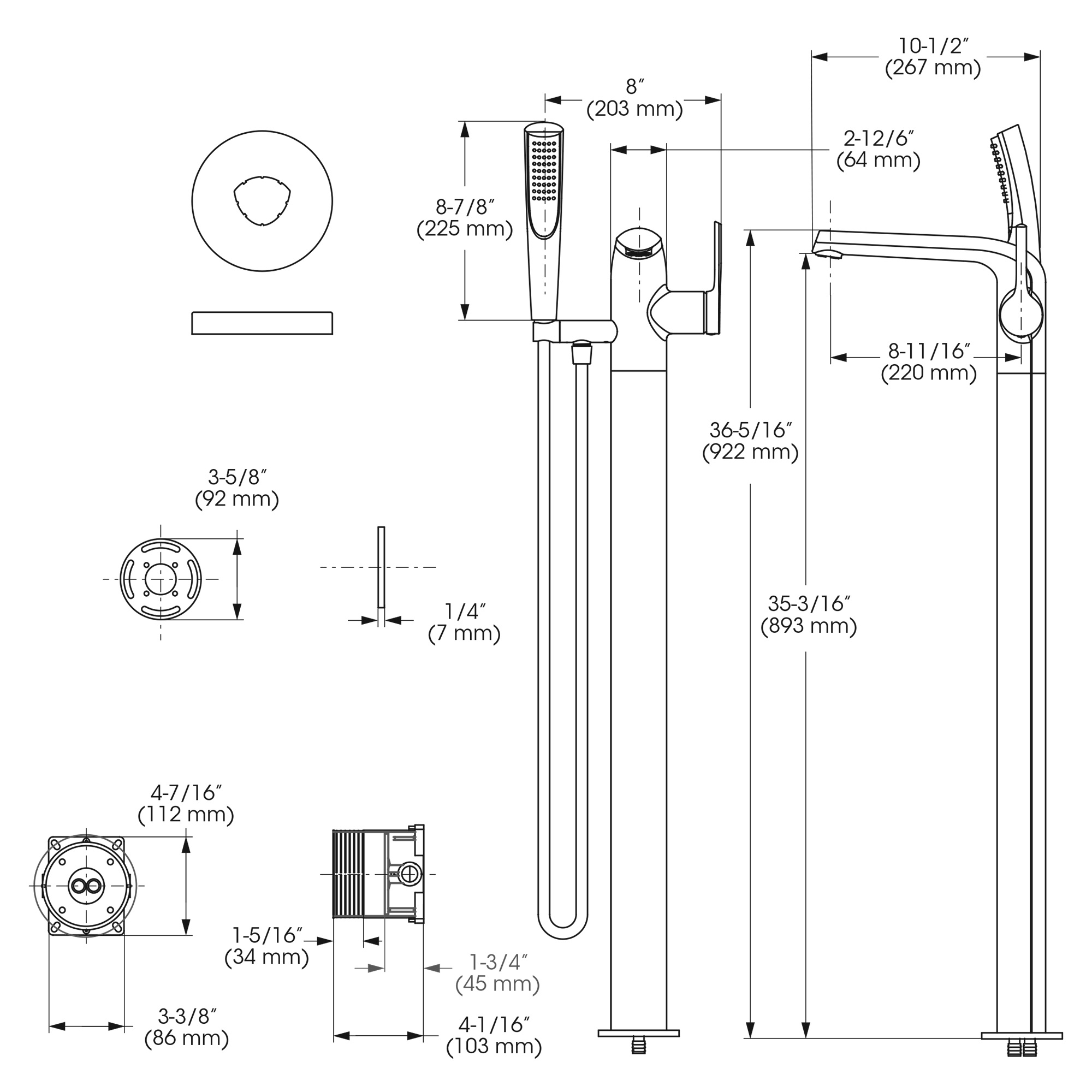Belanger - Nobua - Bathtub faucet - Complete model