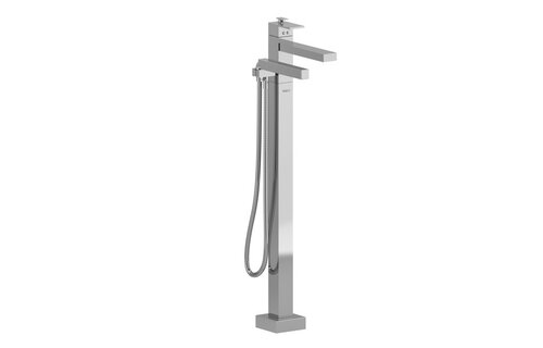 Riobel - Kubik™ Thermostatic Single  Hole Floor Mount Tub Filler Trim