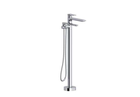 Riobel - Fresk™ Thermostatic Single  Hole Floor Mount Tub Filler Trim