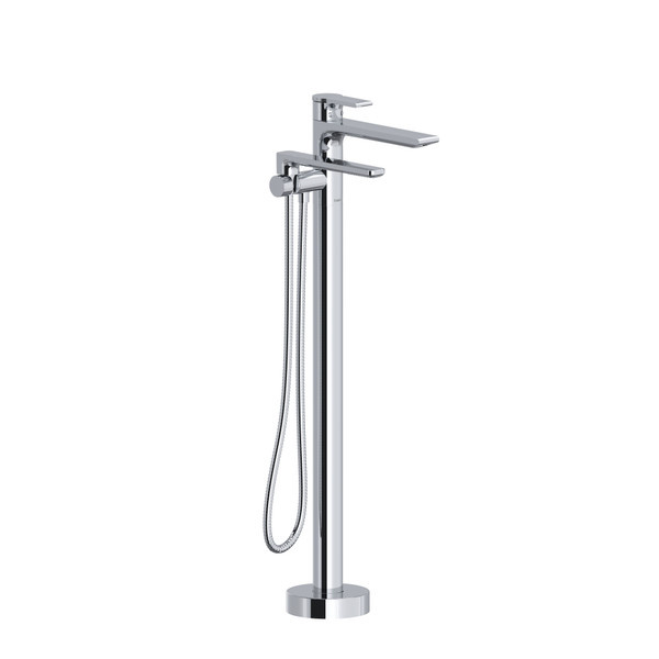Riobel - Fresk™ Thermostatic Single  Hole Floor Mount Tub Filler Trim