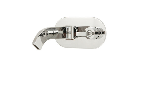 Aquabrass Cut - Wallmount Lav Faucet - 39529