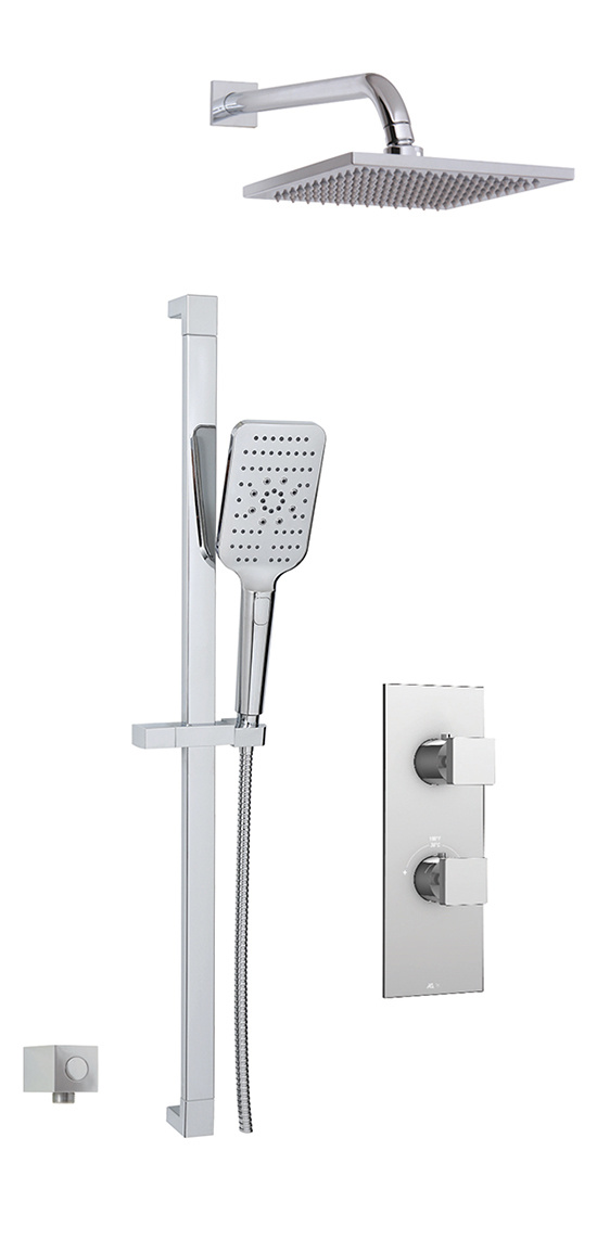 Aquabrass - SFU02 SHOWER FAUCET - 2 WAY SHARED - Polished Chrome - ABSZSFU02PC
