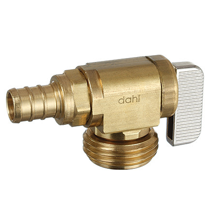 Dahl - Mini-Ball™ Valves - 1/2 Crimpex x Hose, Regular brass - 221-PX3-04