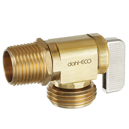 Dahl - Mini-Ball™ Valves - 1/2 Dual (C or M) x Hose, Regular brass