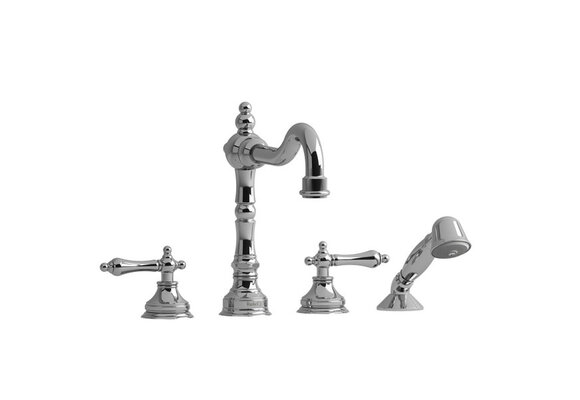 Riobel - Retro - 4-Piece Deckmount Tub Filler - RT12 Chrome Lever Handle