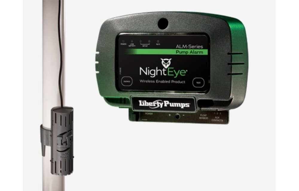 Liberty Pumps - Alarm, NightEye® wireless enabled Indoor, compact snap-on float, 10' cord - ALM-P1-EYE