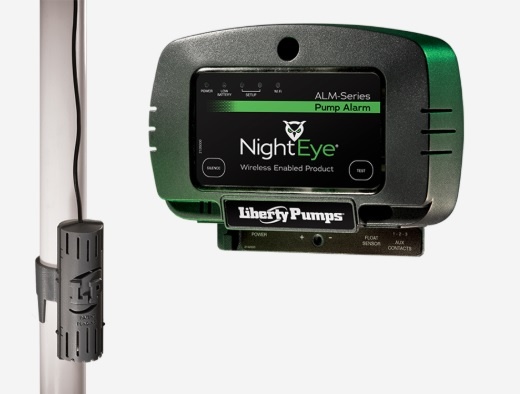 Liberty Pumps - Alarm, NightEye® wireless enabled Indoor, compact snap-on float, 10' cord - ALM-P1-EYE
