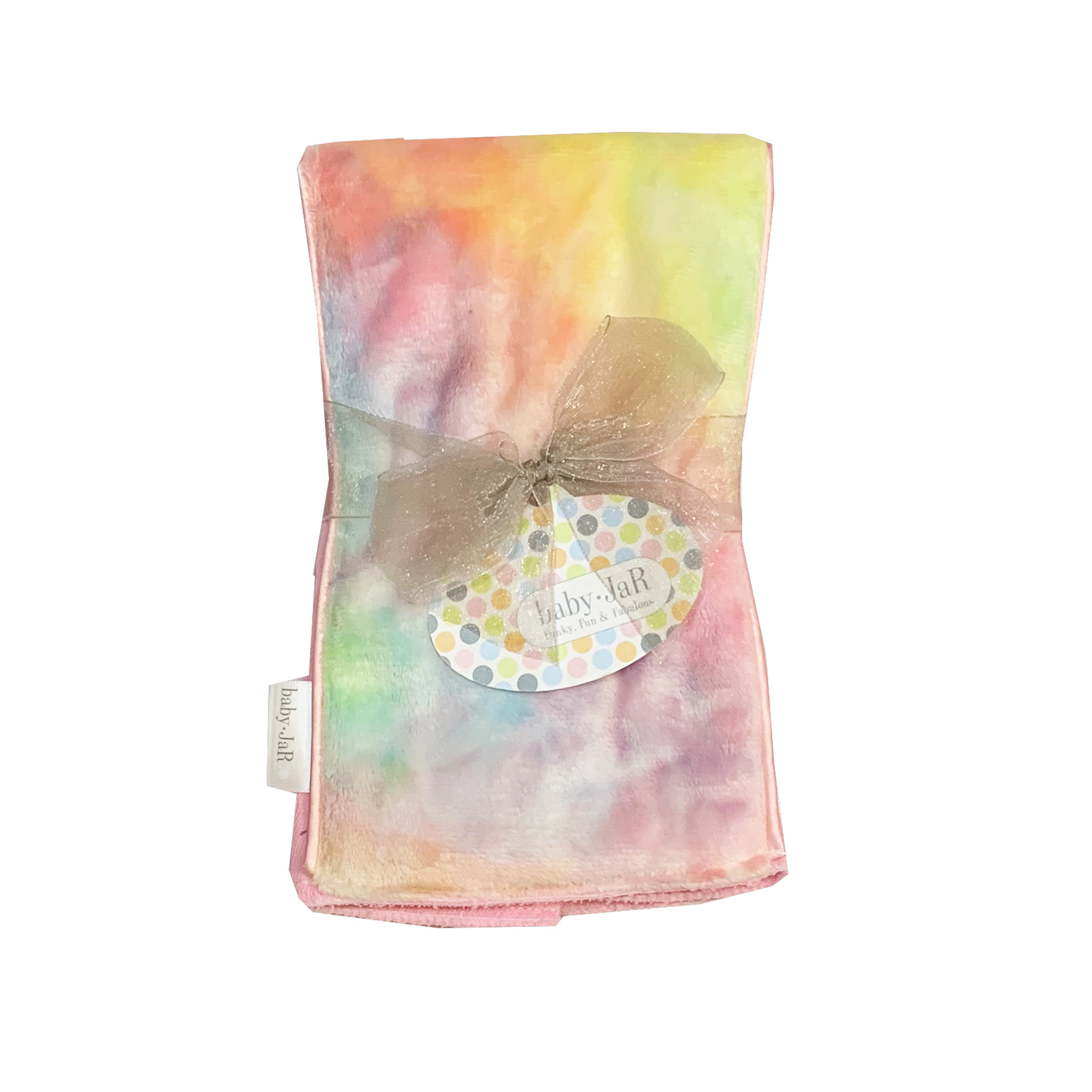 Baby Jar Pastel Rainbow Tie Dye Burp Cloth
