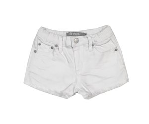 white cut off shorts
