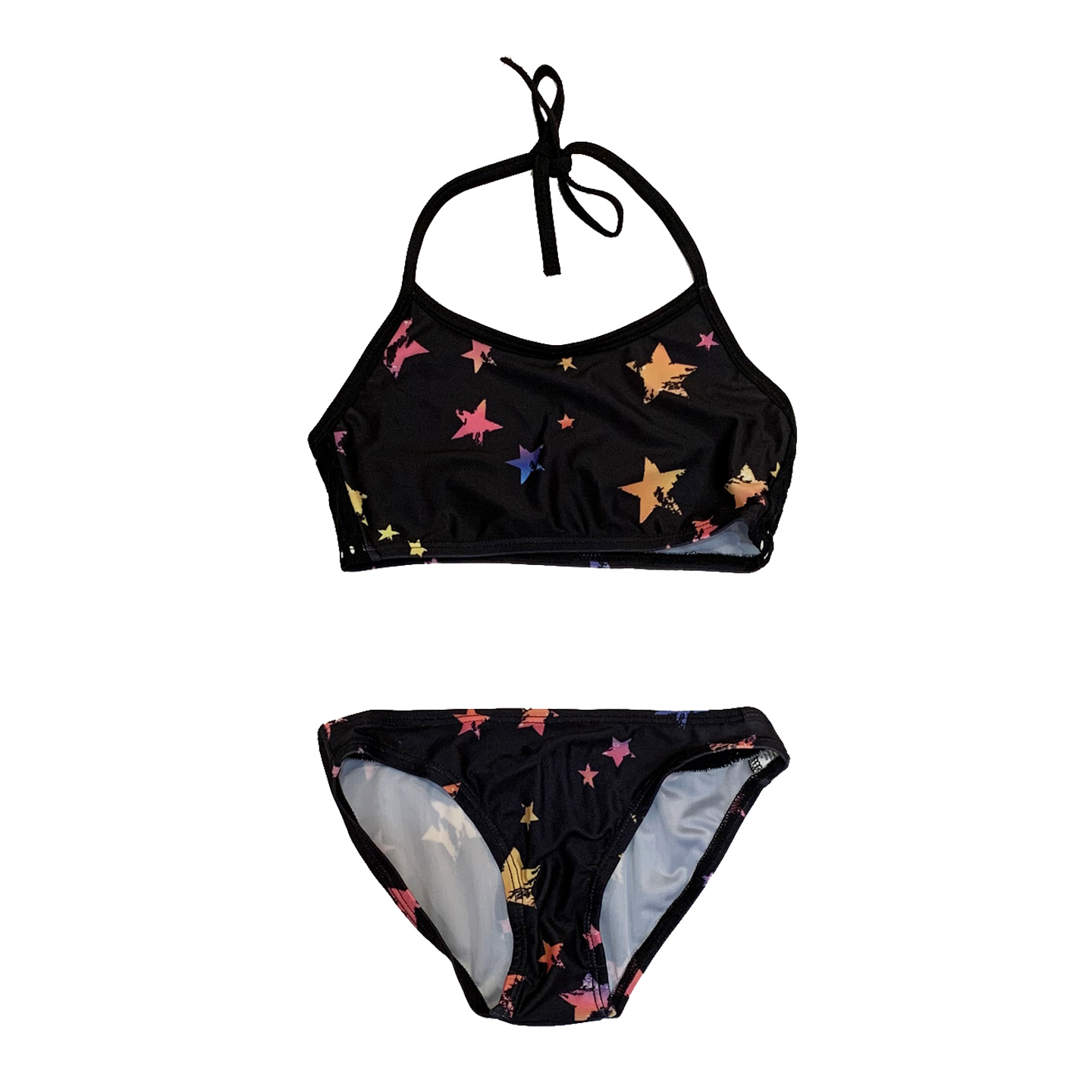 Cruz Black Bikini with Rainbow Stars