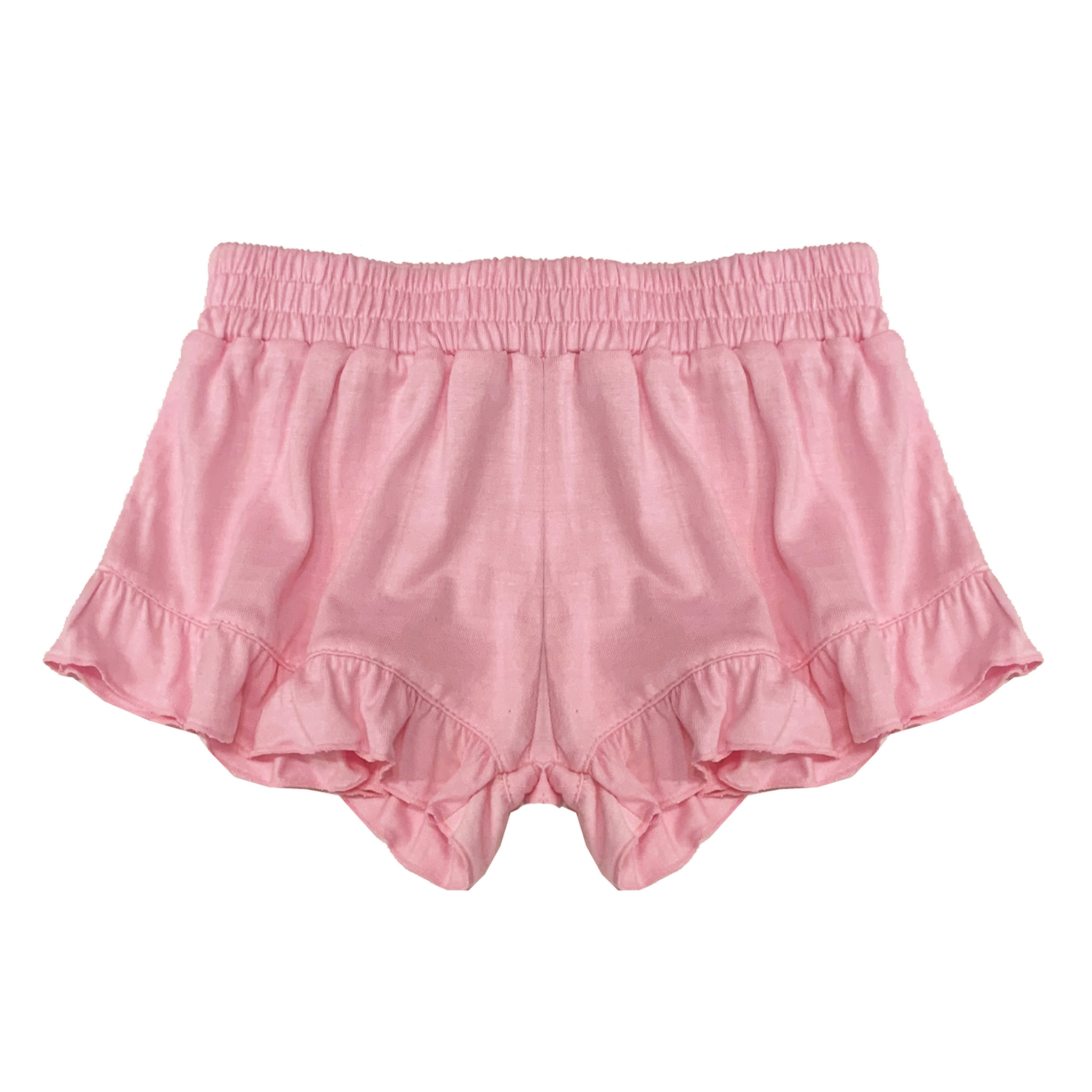 pink ruffle shorts