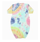 Baby Steps Colorful Rainbow Tie Dye Converter Gown NB