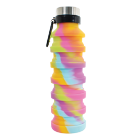 Tie Dye Silicone Collapsible Water Bottle
